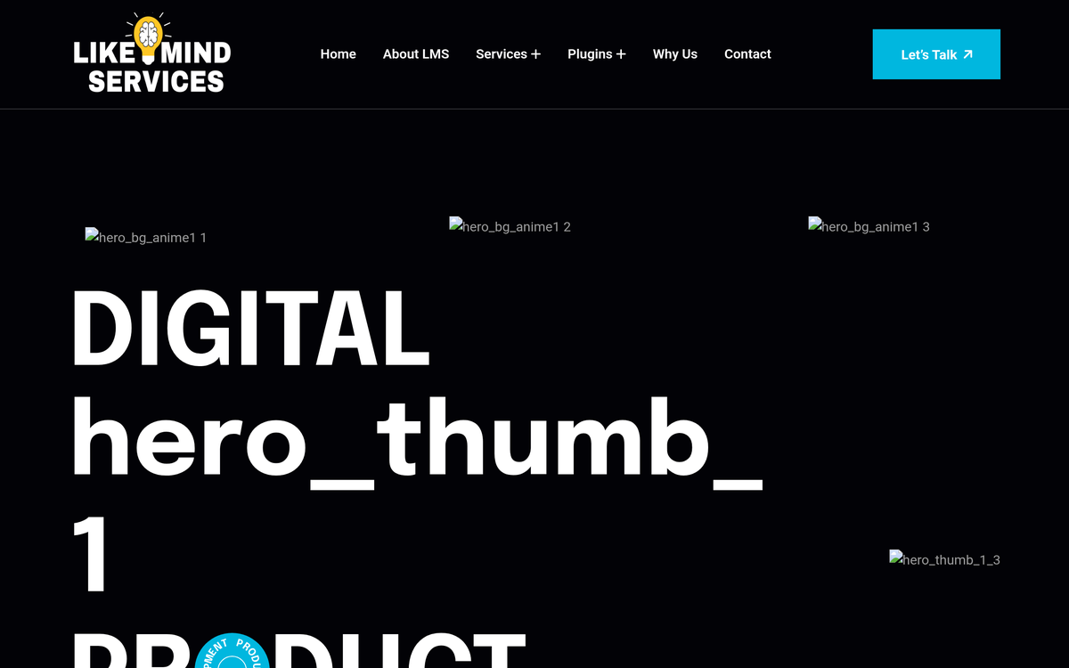 LikeMind Services website preview built by OET