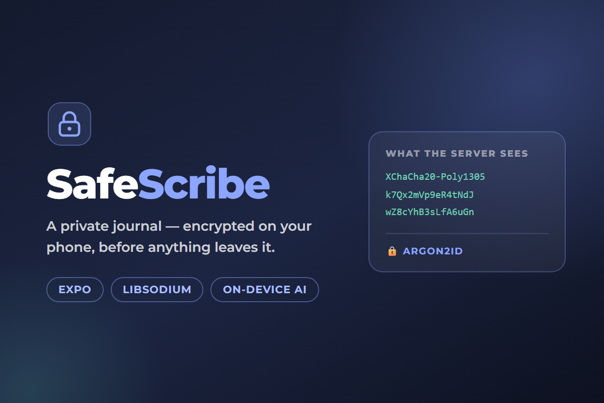 SafeScribe — encrypted journalling app built by OET